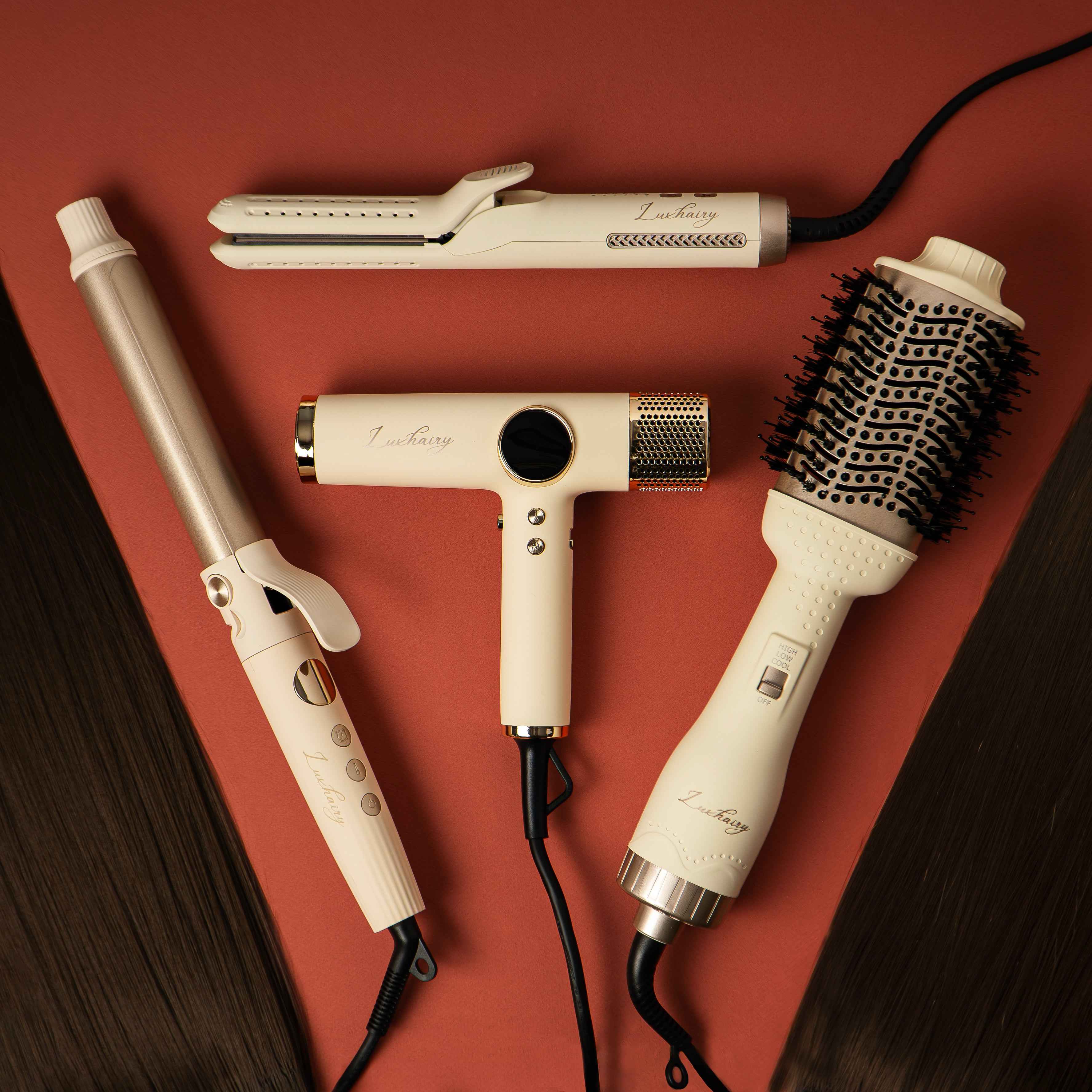 Luxhairy Salon Set mit 4 Stylinggeräten