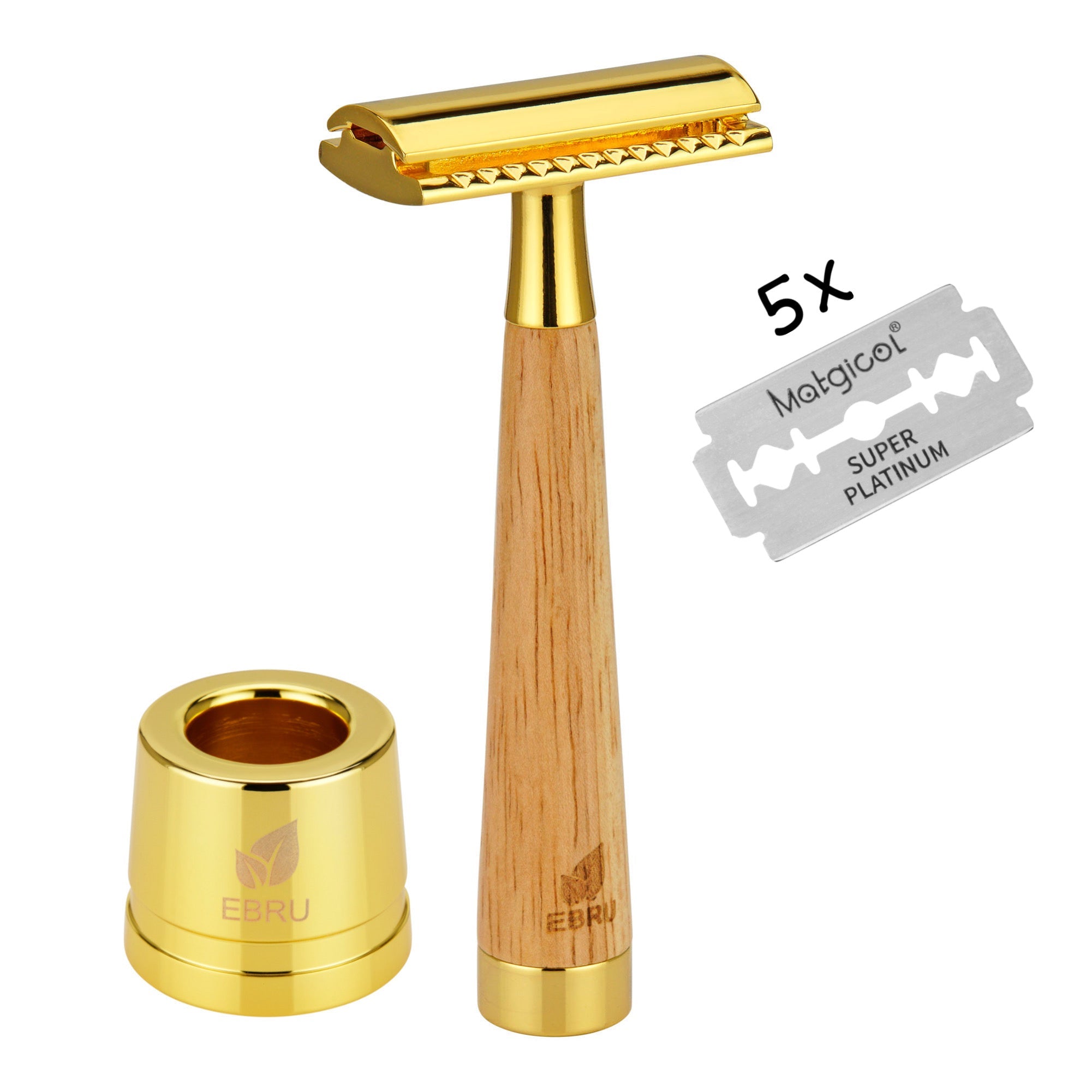 Rasierhobel Blondie + Rasierständer + 5 Klingen