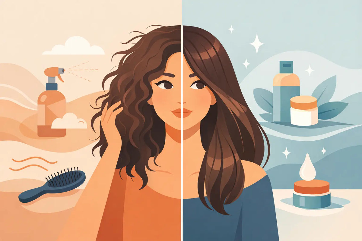 Von Frizz zu Glanz: Ein Beispiel für deine Routine