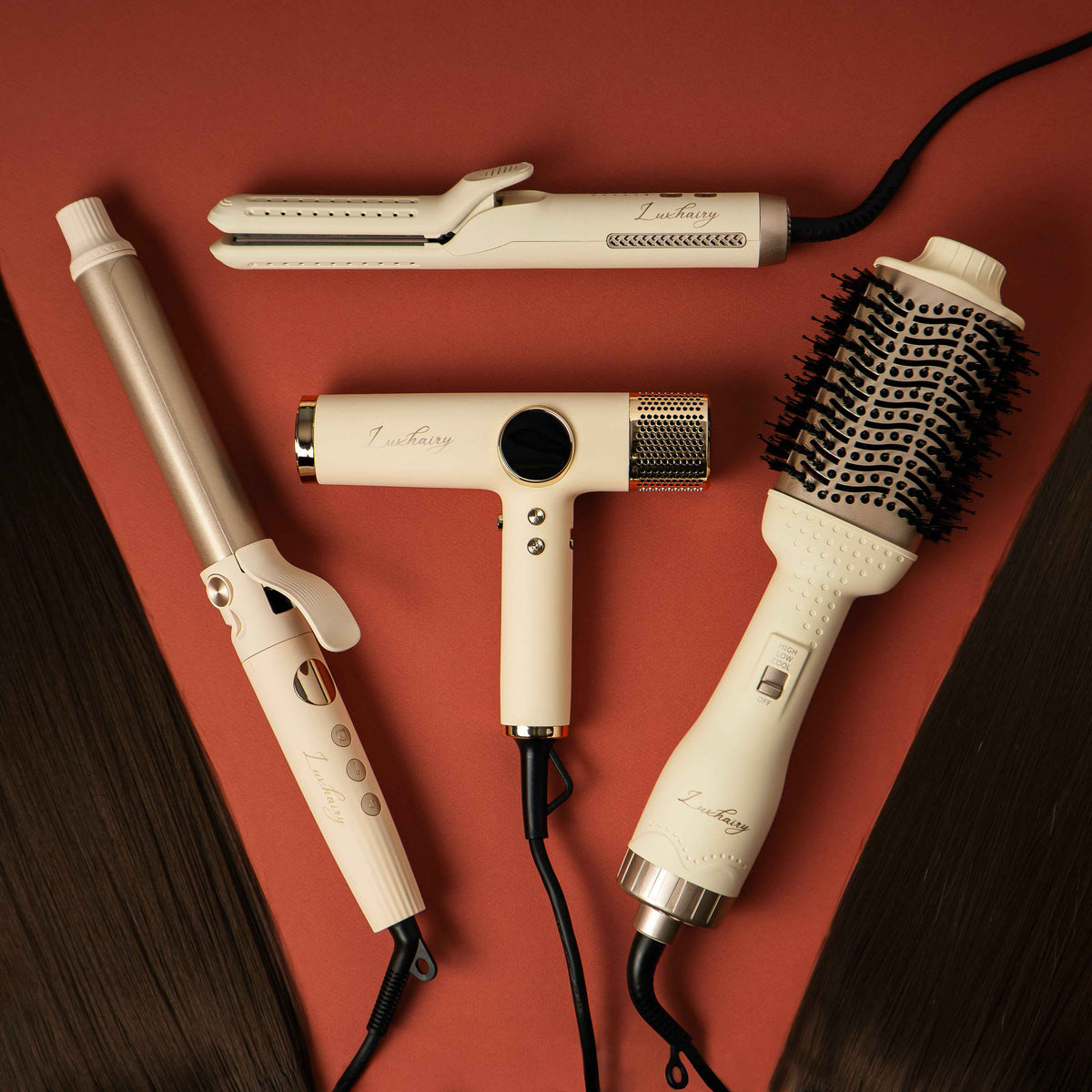 Luxhairy Salon Set mit 4 Stylinggeräten